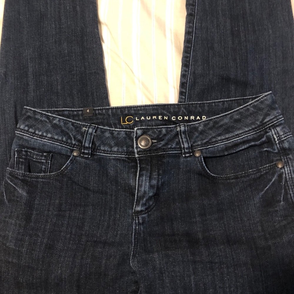 LAUREN CONRAD DARK BLUE DENIM ANKLE JEANS SZ 4